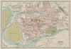 CHESTER town city plan. Cheshire 1920 old antique vintage map chart