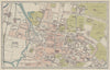 OXFORD town city plan. University colleges. Oxfordshire 1920 old antique map