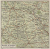 Matlock & Dovedale. Buxton Ashbourne Bakewell. Derbyshire Peak District 1920 map