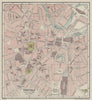 SHEFFIELD town city plan. Yorkshire 1920 old antique vintage map chart