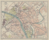 YORK town city plan. Yorkshire 1920 old antique vintage map chart