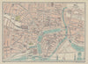 HULL town city plan. Yorkshire 1920 old antique vintage map chart