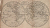 World from the best authorities by Richard Brookes 1812 old antique map chart