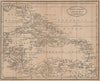 West Indies from the best authorities by Richard Brookes 1812 old antique map