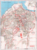 Rabat vintage town city tourist plan. Morocco 1966 old vintage map chart
