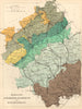 MIDDX HERTFORDSHIRE BEDFORDSHIRE BUCKINGHAMSHIRE geological map. REYNOLDS 1864