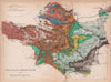 DORSET, SOMERSET & SOUTH WILTSHIRE antique geological county map. REYNOLDS 1864