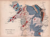 NORTH WALES antique geological map by James Reynolds 1864
