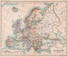 Europe political. Austria-Hungary. Turkey in Europe. BARTHOLOMEW 1893 old map