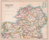 Ireland, Northern Section. Ulster. BARTHOLOMEW 1893 old antique map plan chart