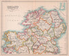 Ireland, Northern Section. Ulster. BARTHOLOMEW 1893 old antique map plan chart