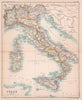 Italy in provinces. BARTHOLOMEW 1893 old antique vintage map plan chart