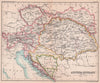 Austria-Hungary. Dalmatia Galicia Bohemia. BARTHOLOMEW 1893 old antique map