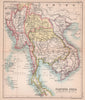 Farther India. Indochina Siam Burma Shan States Anam. BARTHOLOMEW 1893 old map