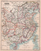China antique map. BARTHOLOMEW 1893 old vintage plan chart