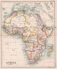Colonial Africa. Antique map. BARTHOLOMEW 1893 old plan chart