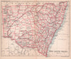 New South Wales in counties. BARTHOLOMEW 1893 old antique map plan chart