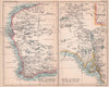 Western Australia & South Australia. BARTHOLOMEW 1893 old antique map chart