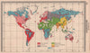 World - Religions. Christian Hindu Muslim Buddhist. BARTHOLOMEW 1949 old map