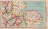 Eastern England. Norfolk Lincolnshire. East Midlands. BARTHOLOMEW 1949 old map