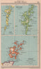Scotland Outer Isles. Uist Zetland/Shetland Orkney. BARTHOLOMEW 1949 old map