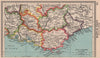 Côte d'Azur. Var Alpes-Maritimes Bouches-du-Rhône. BARTHOLOMEW 1949 old map