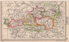 Austria in states. BARTHOLOMEW 1949 old vintage map plan chart