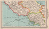 Central Italy. Lazio Campania Abruzzi & Molise. BARTHOLOMEW 1949 old map