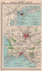 Italy cities environs. Venice, Rome & Naples. BARTHOLOMEW 1949 old vintage map