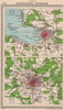 U.S.S.R. Russian cities. Leningrad & Moscow environs. BARTHOLOMEW 1949 old map