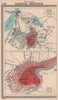 Chinese cities. Nanking & Shanghai. Nanjing. China. BARTHOLOMEW 1949 old map