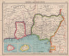 Nigeria & Gold Coast. Ghana. Ascension Island. St. Helena. Rio Muni 1949 map