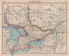 Canada South Ontario. BARTHOLOMEW 1949 old vintage map plan chart