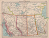 Canada Western Provinces. British Columbia Alberta SK MB. BARTHOLOMEW 1949 map