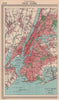 New York city sketch map. BARTHOLOMEW 1949 old vintage plan chart