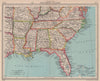 United States Southern States. Southeastern USA. BARTHOLOMEW 1949 old map