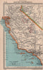 Southern California. BARTHOLOMEW 1949 old vintage map plan chart