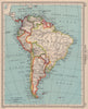 South America - Political. BARTHOLOMEW 1949 old vintage map plan chart