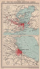South American cities. Rio de Janeiro, Buenos Aires. BARTHOLOMEW 1949 old map