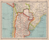 South America central. Argentina Chile Uruguay Paraguay. BARTHOLOMEW 1949 map
