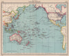 Pacific Ocean. BARTHOLOMEW 1949 old vintage map plan chart
