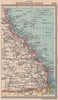 Queensland Coast. Cairns Brisbane. Australia. BARTHOLOMEW 1949 old vintage map