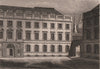 St. Bartholemew's Hospital, London. Antique engraved print 1817 old
