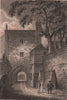 Part of the Tower of London. Antique engraved print 1817 old