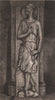 Knight Templar, St. Mary Overie church, Southwark Cathedral. Antique print 1817