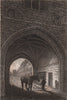 St John's Gate, Clerkenwell, London. Priory. Antique engraved print 1817