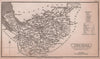Cheshire antique copperplate county map by Benjamin Pitts Capper 1825 old