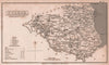 Durham antique copperplate county map by Benjamin Pitts Capper 1825 old