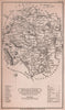 Herefordshire antique copperplate county map by Benjamin Pitts Capper 1825