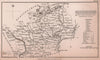 Hertfordshire antique copperplate county map by Benjamin Pitts Capper 1825